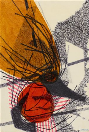 Enrico Prampolini (Modena, 1894 - Roma, 1956) Composizione Astratta 1954...