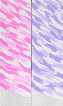 Umberto Buscioni (Bonelle (Pt), 1931 - Pistoia, 2019) 2 Viola 1974 Olio su...