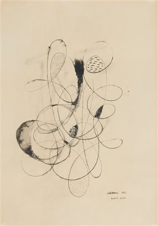 Luigi Veronesi (Milano, 1908 - 1998) Danza russa 1942 China su carta cm....