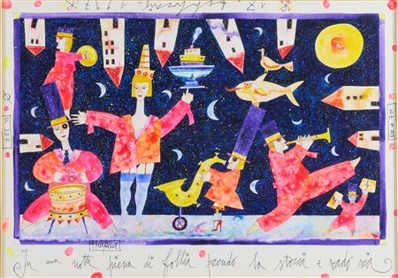 Francesco Musante (Genova, 1950) In una notte piena di follia.... Tecnica...