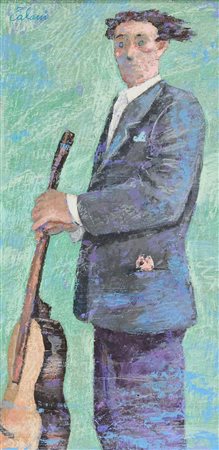 Giampaolo Talani (San Vincenzo, 1955 - Pisa, 2017) Chitarrista 2002 Olio su...