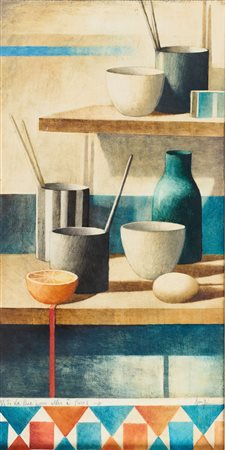 Marcello Scuffi (Tizzana (Pt), 1948 - Pistoia, 2021) Natura morta con la...