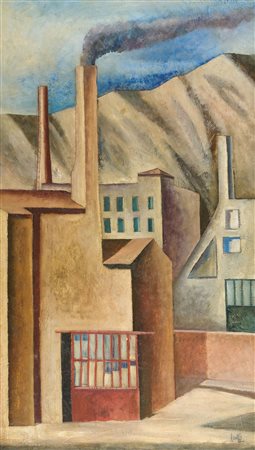 Marcello Scuffi (Tizzana (Pt), 1948 - Pistoia, 2021) Paese di fabbriche 1974...