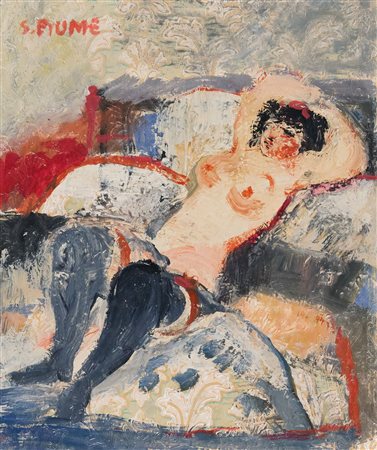 Salvatore Fiume (Comiso (Rg), 1915 - Milano, 1997) Nudo Femminile Anni 60/70...