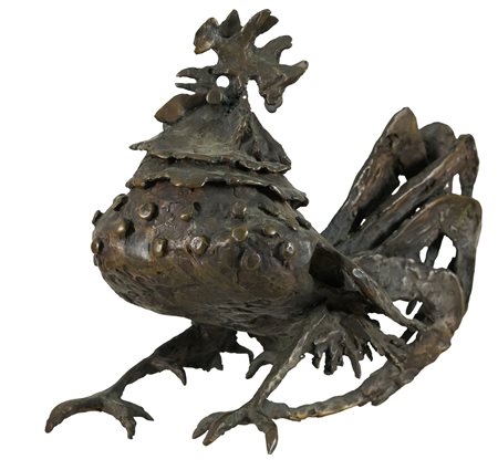 Luciano Minguzzi (Bologna, 1911 - 2004) Gallo Bronzo cm. 27x35x21 Firmato sul...