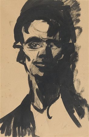 Lorenzo Viani (Viareggio, 1882 - Ostia, 1936) Testa virile 1914-15 China e...