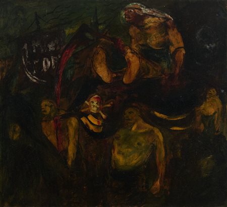 Lorenzo Viani (Viareggio, 1882 - Ostia, 1936) Il Mietitore 1907 Olio su...