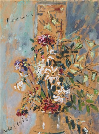 Filippo De Pisis (Ferrara, 1896 - Milano, 1956) Vaso di fiori Primi anni '40...