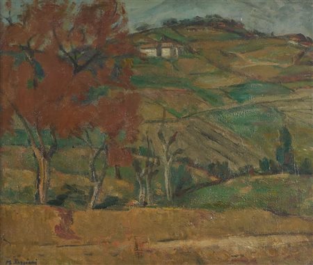 Mauro Reggiani (Nonentola (Mo), 1897 - Milano, 1980) Paesaggio 1929 Olio su...
