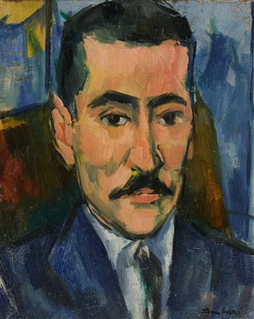 Orfeo Tamburi (Jesi (An), 1910 - Parigi, 1994) Autoritratto 1940 Olio su tela...