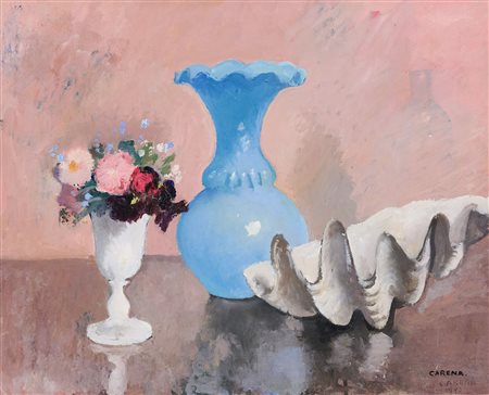 Felice Carena (Cumiana (To), 1879 - Venezia, 1966) Natura morta 1937 Olio su...