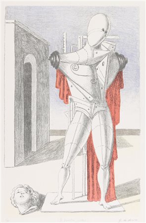 Giorgio De Chirico (Volos, 1888 - Roma, 1978) Il trovatore solitario 1970...