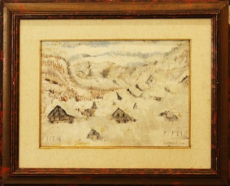 L. PERROLT, "Paesaggio innevato", 1936