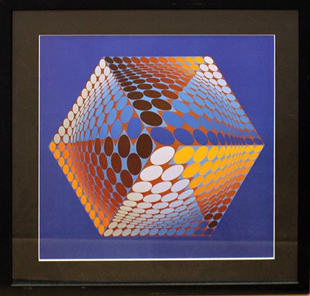 VICTOR VASARELY, "Esagono"
