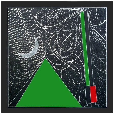 FRANCO ANGELI Roma 1935 – Roma 1988 Piazza italiana 1988 Smalto e t.m. su...