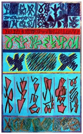 RICCARDO LICATA Torino 1929 – Venezia 2014 Salon Comparaison 2001 Olio su...