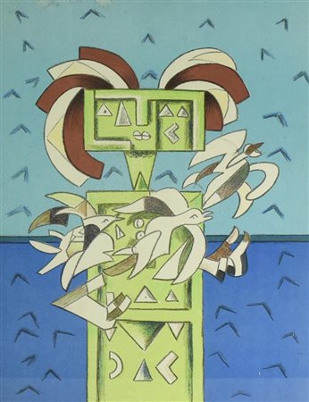 Da Ibrahim Kodra GABBIANI IN VOLO stampa su cartoncino, cm 40x30