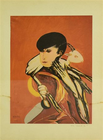 Remo Brindisi PASTORALE fotolitografia su carta, cm 35x25, esemplare x/10.000...