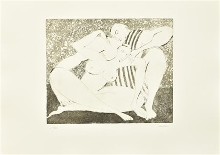 Sebastian SOIREE ORIENTALE incisione su carta, battuta cm 25x30, su foglio cm...