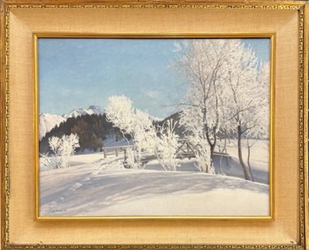Adolfo Rolla Buenos Aires 1889 - Torino 1967 Nevicata a st. Moritz