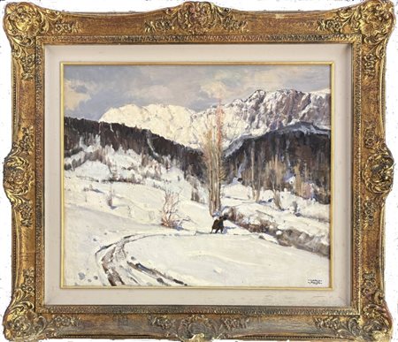 Carlo Musso Torino 1907 – 1968 Brusson sotto la neve