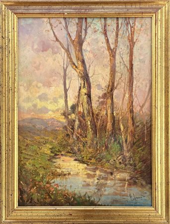 Salvatore Balsamo Napoli 1894 – 1922 Paesaggio al tramonto