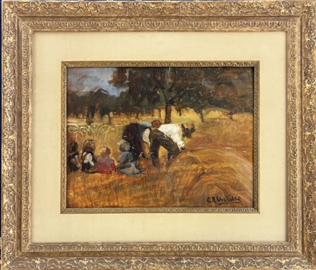 Giulio Romano Vercelli Marcorengo 1871 - Torino 1951La raccolta del grano