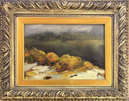 Giuseppe Augusto Levis Chiomonte 1879 - Racconigi 1926 Lago sottano della sella, inverno