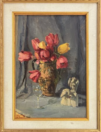 Archimede bresciani da Gazoldo Gazoldo degli Ippoliti 1881 - Milano 1939 Vaso di tulipani