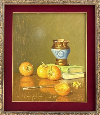Alcide Ernesto Campestrini Milano 1897 – 1983 Natura morta con arance