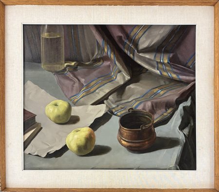 Ugo Martinotti Casale Monferrato 1905 – 1989 Natura morta con mele