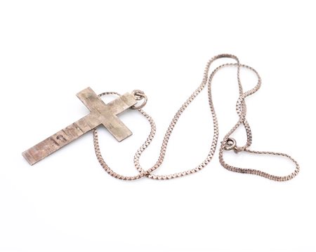 Collana in argento con pendente Bollo argento 800 su pendente, bollo argento...