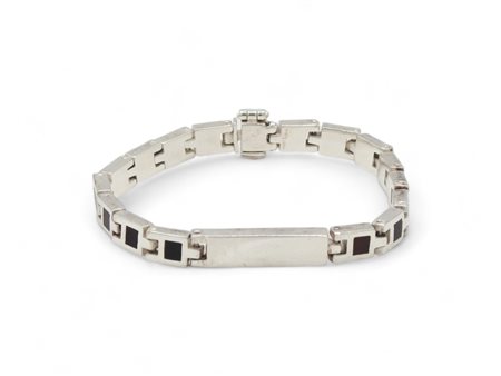 Bracciale in argento 925 con smalti Cm 18 gr 27