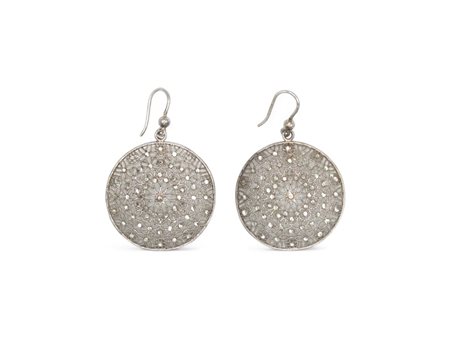 Orecchini in filigrana di argento 925 Diamentro cm 4 gr 12