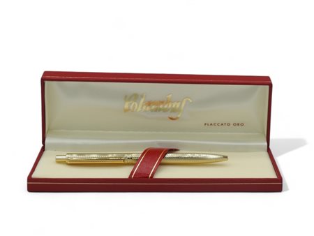 Penna a sfera a scatto columbus placcata oro cm 13.7x7.8 Peso gr 22 Revisione...
