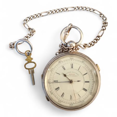 Orologio da tasca cronografo con catena, Centro Seconds Chronograph