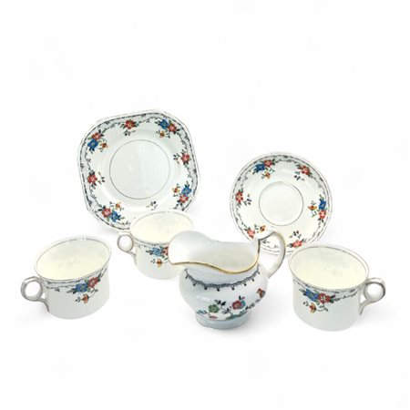 Servito da caffè e dolce in porcellana, Gladstone China composto da: sei...