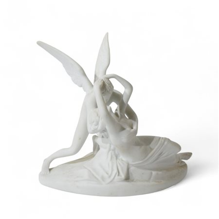 After Antonio Canova, Amore e Psiche in bisquit, Manifattura Royal Dux...