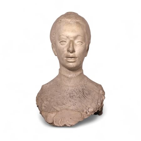 Busto femminile in gesso inizi del XX secolo Altezza cm 56