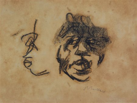 Maccari Mino Figure carboncino su carta, cm. 25x34 firmato in basso a destra,...