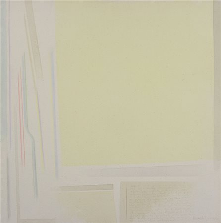 Guarneri Riccardo Giallo nel Ritmo tecnica mista su tela, cm. 65x65 firmata...