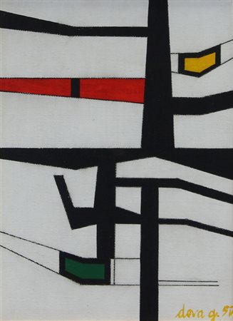 Dova Gianni Senza titolo, 1950 olio su tela, cm. 40x30 firmato e datato in...