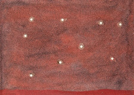 Turcato Giulio Tranquillanti, anni '70 tecnica mista, sabbia e pasticche su...