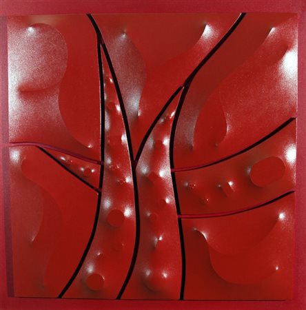 BASSANI ANDREA (MARTINENGO 1954) "Senza titolo" Tela sagomata cm. H: 100.00...