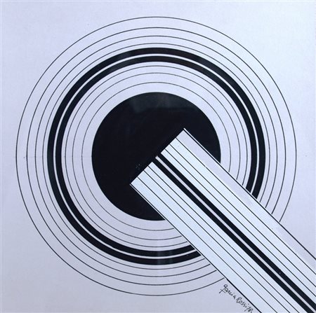 GARCIA ROSSI HORACIO (Buenos Aires 1929) "Senza titolo" 1978 China su carta...