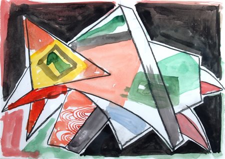 WEISCHER MATTHIAS (Rheine 1973) "Senza titolo" Acquerello su carta cm. H:...