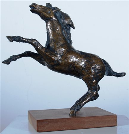 SASSU ALIGI (Milano 1912 - Palma di Majorca 2000) "Cavallino in corsa" 1988...