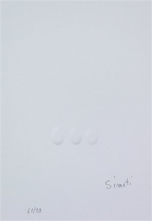 Simeti Turi Senza titolo estroflessione su carta, cm. 24x17, es. 61/99...