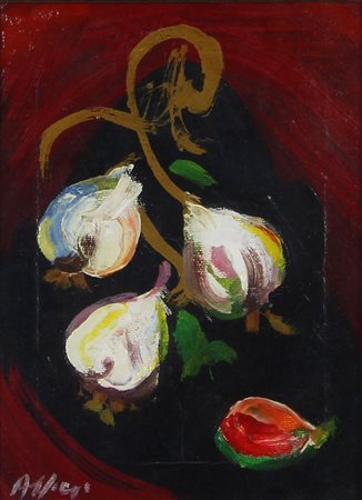 Alfieri Attilio Aglio, 1971 olio su tela, cm. 24x18 firmato in basso a...