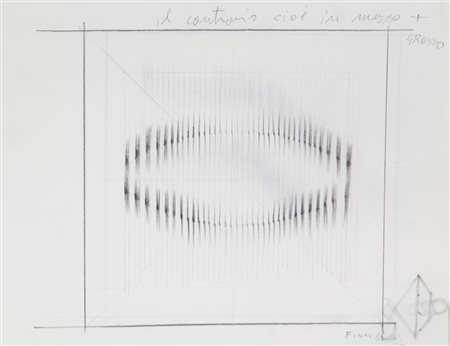 Finzi Ennio Senza titolo, 1968 matita su carta, cm. 23x28,5 firmata e datata...